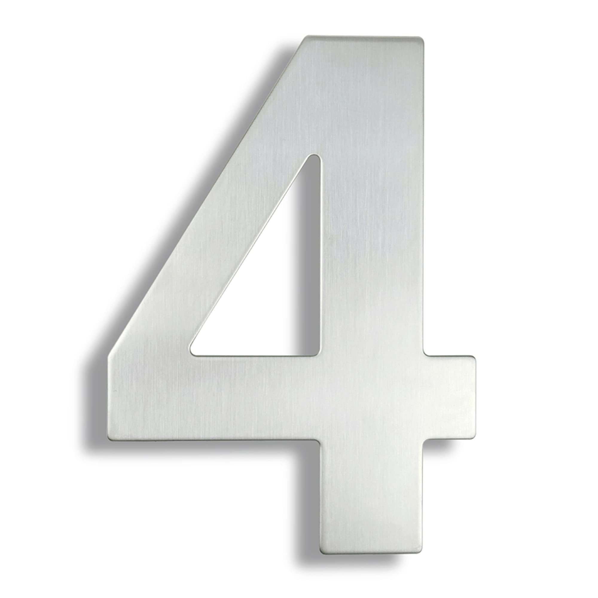 HASWARE 304 Stainless Steel Modern House Number 8 Inch/20cm Stylish Door Alphabet Plaque for Street Home Decor (4, 8 Inch Silver)