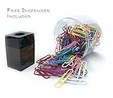 Paper Clips, Smooth - Jumbo, Size No. 2 - Assorted