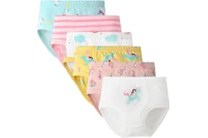 Little Girls Soft Underwear Toddler Kids Breathable Comfort Panties 6 Pack