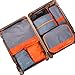 LANGRIA 7 Set Waterproof Packing Cubes Organizers for Travel Luggage Suitcase Bag for Underwear Shirts Trousers Shoes Toiletry