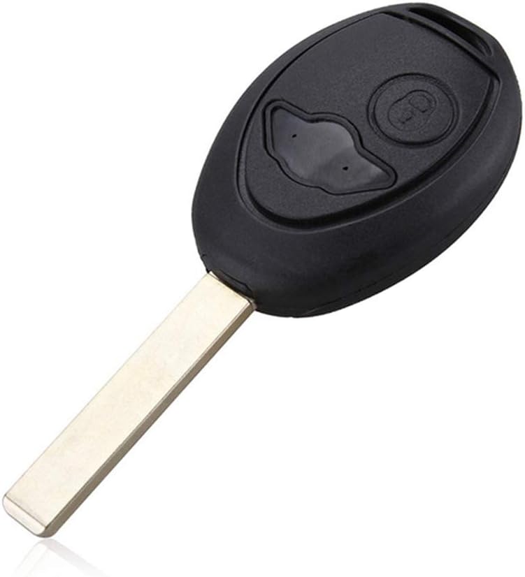 Heart Horse 2 Buttons Remote Replacement Car FOB Key Shell Compatible with BMW Mini Cooper Uncut Blank Blade Key Case