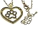 Embolden Jewelry Dog Mom Gift | Necklace for Pet Lovers | Gold Plated Cubic Zirconia - CZ Heart | Dog Paw Pendant