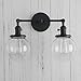 Permo Double Sconce Vintage Industrial Antique 2-lights Wall Sconces with Dual Mini 5.9