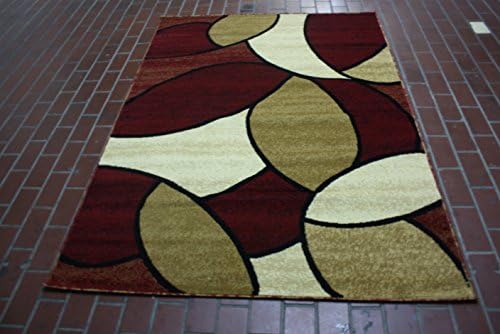RT6000 BCF Modern Design Area Rug (8X11, Red/Beige)