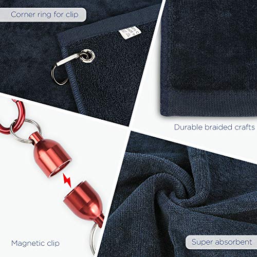 image for Merssyria Golf Towels, Microfiber Golf Towel for Bags, Golf Club Ball 