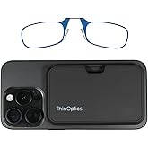 Always With You by ThinOptics Slim Reading Glasses with Case that Sticks to Your Phone - Ultra-Thin Armless Pocket Readers