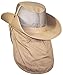 Tropic Hats Summer Wide Brim Mesh Safari/Outback W/Neck Flap & Snap Up Sides - Khaki XL