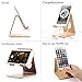 Cell Phone Stand Desktop Cellphone Holder Wooden Mobile Phone Cradle Universal(B-White Brich)