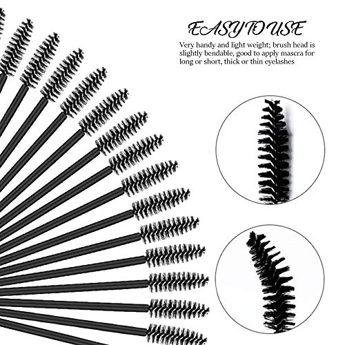 Disposable Mascara Wands, 300 Pcs Teenitor Eyelash Brushes Set Eyebrown