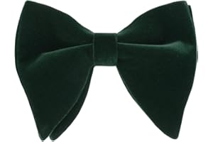 Alizeal Velvet Pre-tied Adjustable Bow Tie for Men Oversize Formal Solid Tuxedo Bowtie