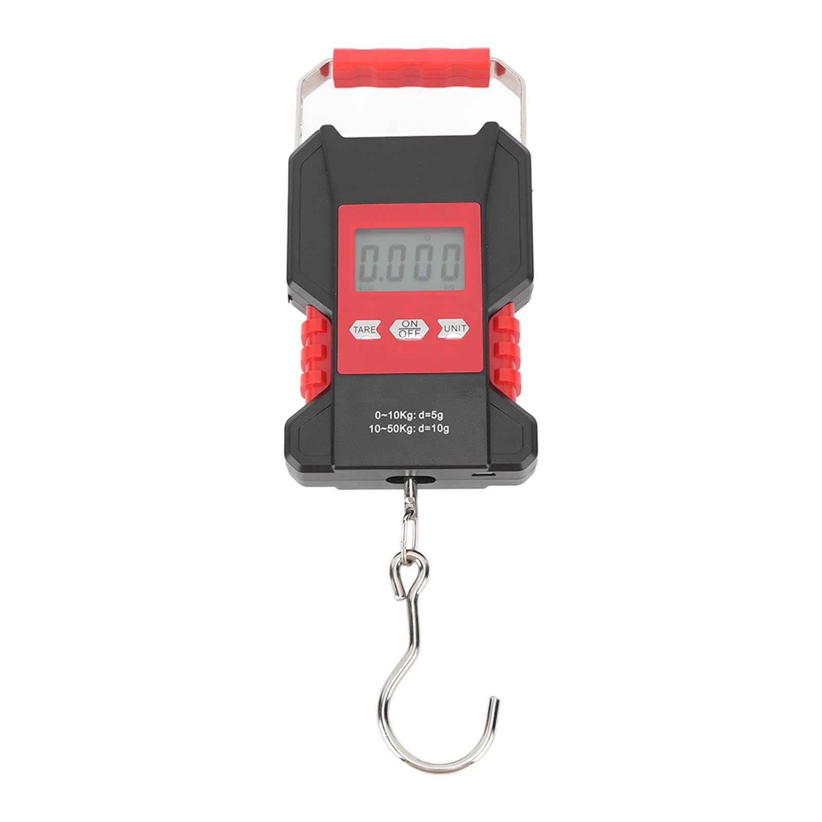 Fish Scale, 110lb Backlit LCD Display USB Charging Fishing Scale Waterproof High Accuracy ABS Plastic Hanging Hook Scale with Tape Measure for Home, Farm, Outdoor