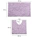 LuxUrux Bathroom Rugs Sets 2 Piece: Quick Dry, Soft Plush Anti-Slip, Super Absorbent. Includes Rectangular (31x20 inches) & U-Shaped Toilet Mat (20x20 inches) | Lavender