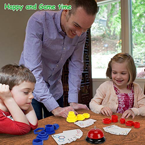 LUKAT Family Board Games for Kids and Adults, Great Stacking Toys for 2 to 4 Players, Educational Building Blocks for Toddlers Boys & Girls, Gift for Ages 3,4,5,6,7 Years Old