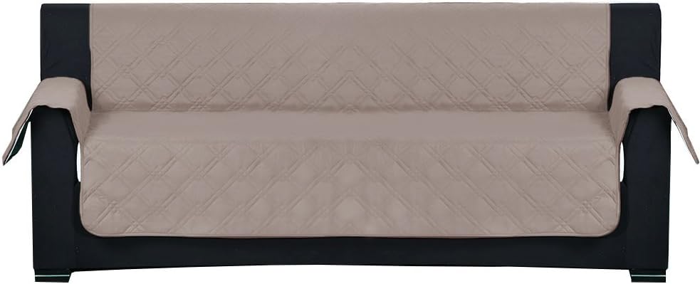 Waterproof Dog Couch Cover Quilted Sofa Slipcover Pet Couch Cover for Pets and Kids Furniture Protector with Back Nonslip Paws Machine Washable