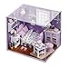 Cuteroom Dollhouse Miniature DIY Kit with Cover and LED Wood Toy Doll House Room