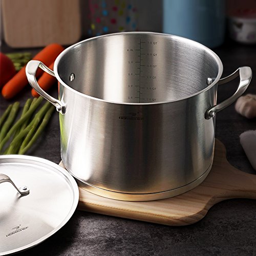 GPL/ HOMI CHEF Matte Polished Nickel Free Stainless Steel 7 QT Stock