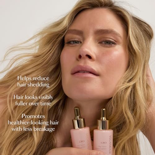 VEGAMOUR GRO Hair Serum for Hair Thinning & Shedding | Thicker Fuller Looking Hair In As Soon As 90 Days, Non Oily, Bergamot Scent, Vegan & Cruelty Free