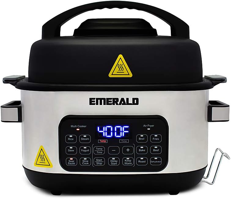 Emerald - 14 in 1 Multi Cooker & Air Fryer Duo - Stainless Steel