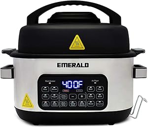 Emerald - 14 in 1 Multi Cooker & Air Fryer Duo - Stainless Steel