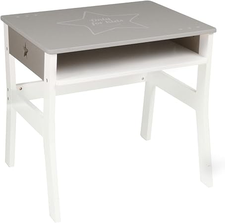 Atmosphera Bureau En Bois Pour Enfants Pratique Et Astucieux Coloris Taupe Amazon Fr Cuisine Maison
