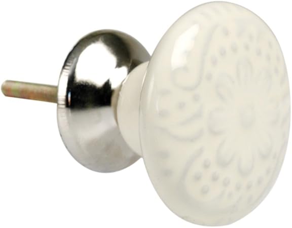 Dotcomgiftshop Alhambra Drawer Knob Ivory Amazon Co Uk Kitchen