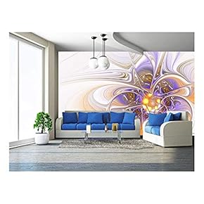 Digitally Generated Image Made of Colorful Fractal - Removable Wall Mural | Self-Adhesive Large Wallpaper - 66x96 inches