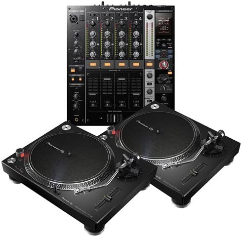 Pioneer DJ DJM-750 DJ Mixer with PLX-500 Turntables (x2)