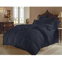 Roch Linen Hotel Collection 600 TC 100% Organic Cotton Goose Down Alternative- 300 GSM Comforter - Premium Quality Luxury-Fluffy -Soft & Hypoallergenic Comforter !!!(King/Cal-King, Navy Blue)