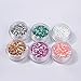 6Color Sequin Powder Dazzling Sticker Colorful Nail Art Decoration