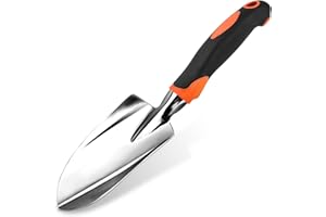 Gardening Shovel, Small Spade Shovel for Digging, Hand Shovel for Gardening, Garden Trowel with Ergonomic Non-Slip Handle, Mi