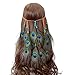 Peacock Feather Headband Peacock Feather Hair Band Weave Headpieces Bohemia Tribal Indian Hippie Headban Headpiece Hair Accessorie for Masquerade Fancy Dress Carnival Festival,Adjustable Length