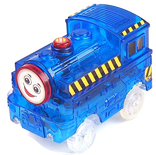 [3-Pack] Light Up Track Replacement Race Cars/Trains Toy | Glow in The Dark Racing Track | w/ 5 LED Lights | Independent & Track Play| Track Accessories Compatible with Most Tracks for Boys & Girls - Thumbnail 4