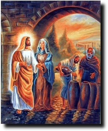Amazon.com: Wall Decor Picture Jesus Christ the First Miracle At Wedding  Christian Religious & Spiritual Art Print Poster (16x20): Posters & Prints