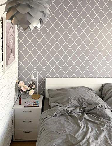 Morocco Large Wall Stencil for Painting - XL Size 24"x37.5" - Reusable Moroccan Style Stencils