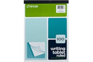 Top Flight Writing Tablet, White, 100 Sheets