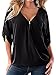 Plus Size Tops Black Blouses for Women Summer Loose-fit T Shirts 3XL