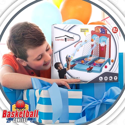 LovesTown Tabletop Basketball Game, Basketball Shooting Game Arcade Desktop Basketball Game for Adults Office Stress Relief Boys Girls Gift