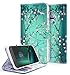 NageBee Moto G4 Play Case, [Kickstand Feature] Premium PU Leather Flip Fold Wallet Case with [ID&Credit Card Slot] for Motorola Moto G4 Play (2016) / Moto G Play 4th Gen - Plum Blossom