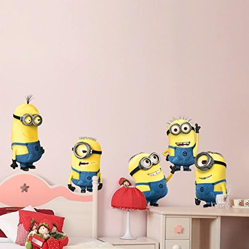 Home Decoration, Despicable Me Minions Removable Sticker, Cartoon Wall Sticker