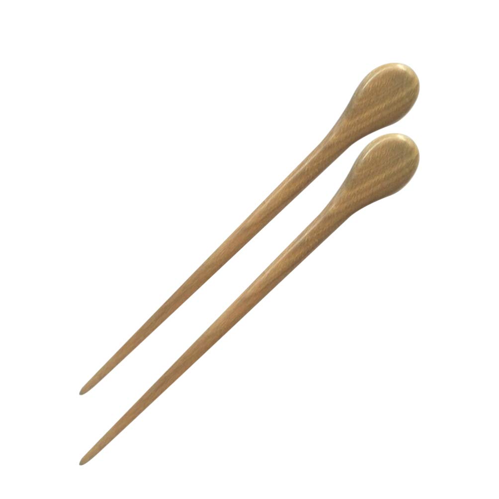 Minkissy Wood Hair Sticks, 2pcs Natural Sandalwood Hair Sticks Chinese Chopsticks Japanese Hair Pin for Women Girls