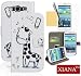 Galaxy S3 Case, XIANA Cartoon Giraffe Flip Magnet Wallet Leather Case Cover With Credit ID Cards Slots For Galaxy S3 i9300,Including A Stylus,Screen Protector and Cleaning Cloth