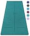 Ewedoos Eco Friendly Yoga Mat with Alignment Lines, TPE Yoga Mat Non Slip Textured Surfaces ¼-Inch Thick High Density Padding to Avoid Sore Knees, Perfect for Yoga, Pilates and Fitness (Jade)thumb 1