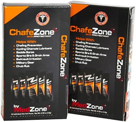 ChafeZone Skin Protectant – Anti-Chafe Stick – ChafeZone Stick – Anti-Chafing – Prevents Chafing - 1/8 oz (3.5gm) 5 Count Box - 2 Pack