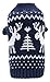Small Dog Puppy Sweaters Cute Reindeer Clothes Navy Blue