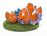 Disney's Finding Dory, Nemo & Marlin with Blue Coral Reef on Sea Weed Aquarium Ornament (Medium) by Disney-Pixar