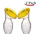 Silicone Breastfeeding Manual Breast Pumps Milk Pump Suction with Lid,Breast Milk Saving Made Easy,Flexible & Lightweight ,Pack of 2