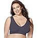 Just My Size Women's Pure Comfort Front-Close Wirefree Bra, Private Jet, 6X