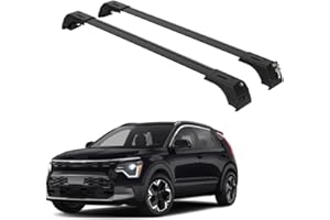 ERKUL Roof Rack Cross Bars for Kia NIRO 2023-2024 | Aluminum Crossbars with Anti Theft Lock for Rooftop | Compatible with Flush Rails - Black