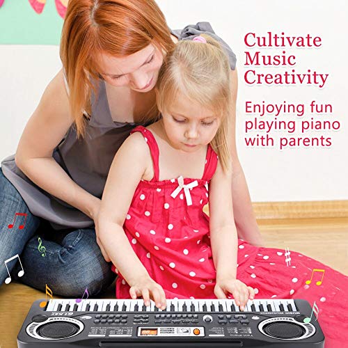 image for Ywin Upgrade 61 Key Kids Piano Keyboard Musical Instruments Toys with 