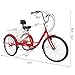 EOSAGA Adult Tricycle 7 Speed 24/26 Inch Trike Cruiser Bike Three-Wheeled Bicycle Brake System and Basket Cruiser Bicycles Size for Shopping,Recreation with Large Basket, Lock, Bike Pumpthumb 1
